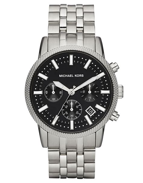 michael kors men's silvertone|Silver.